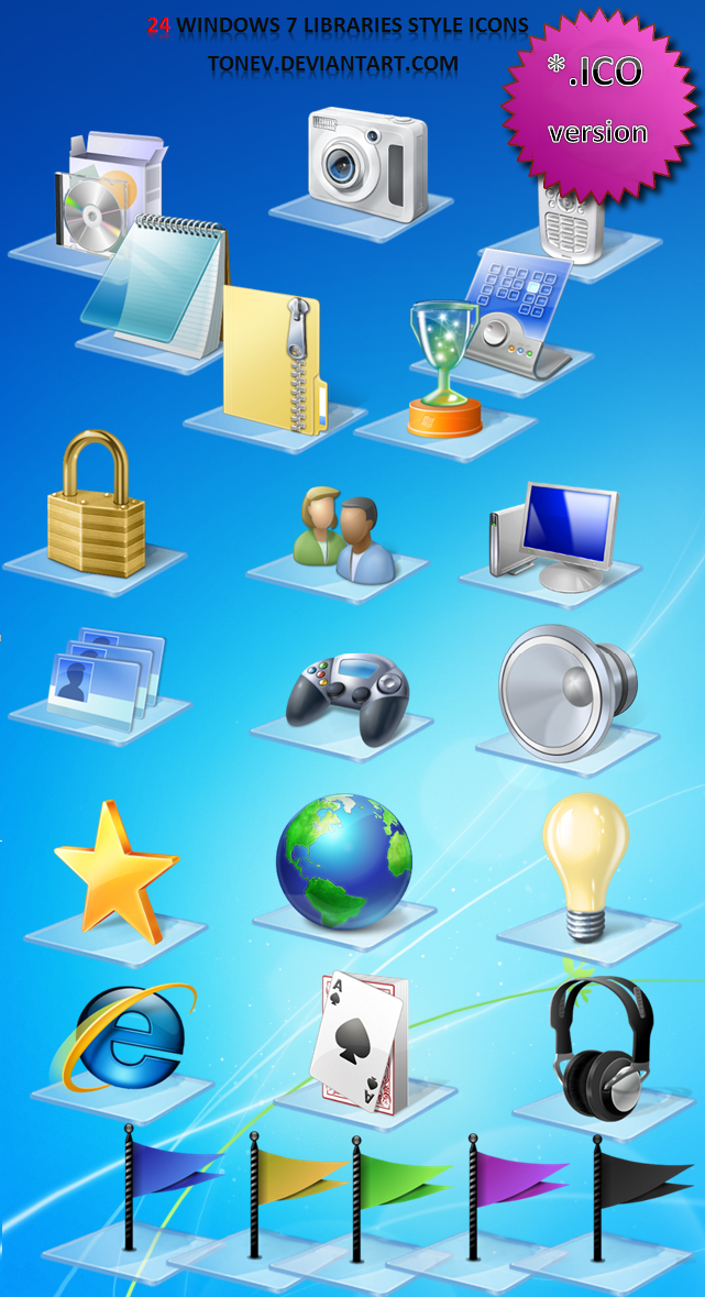 Windows 7 Library Icons