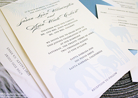 Zoo-Themed Wedding Invitations