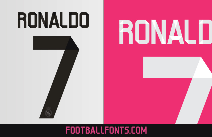 2014 2015 Real Madrid Numbers Font