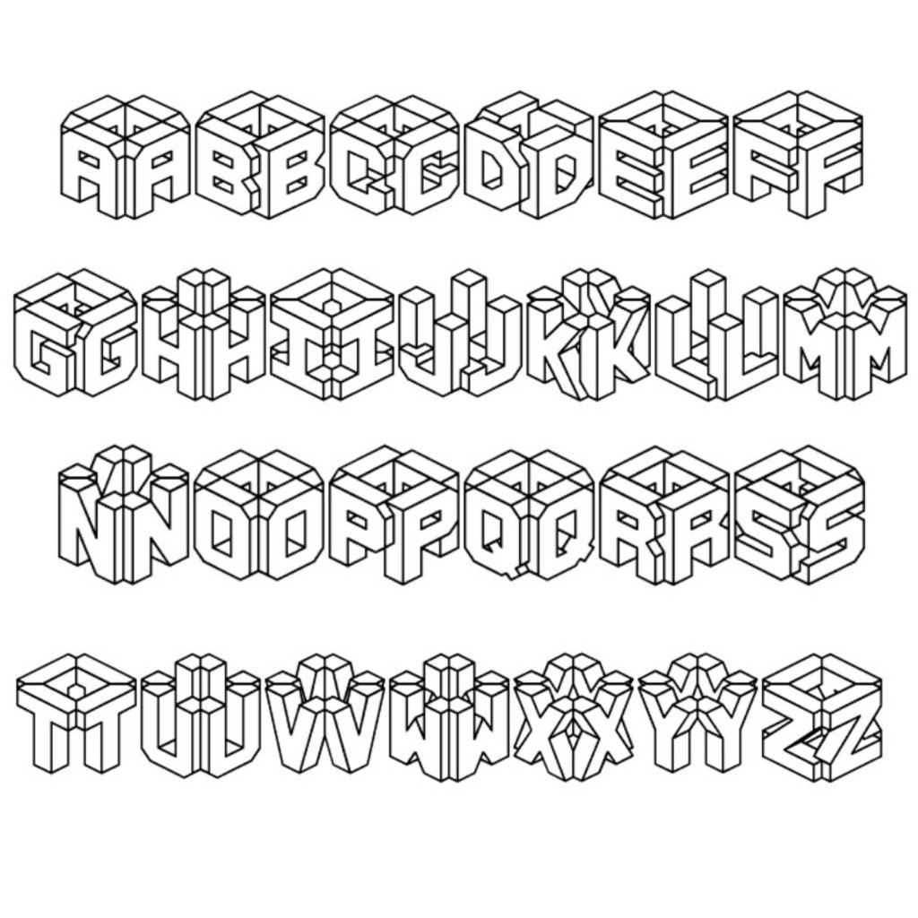 3D Graffiti Letter Fonts