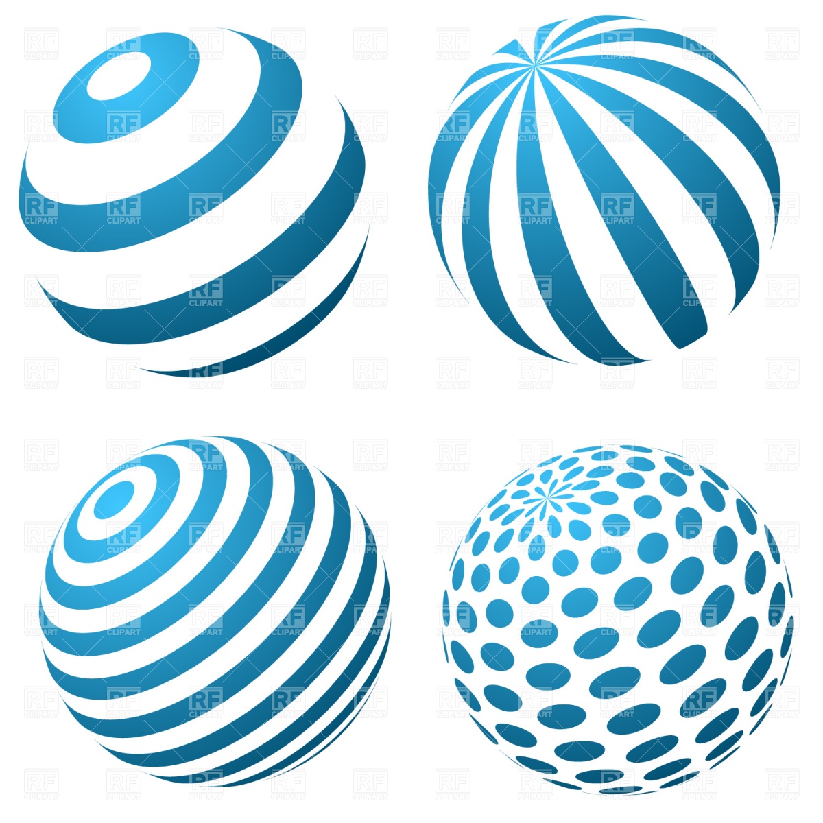 3D Sphere Vector Clip Art