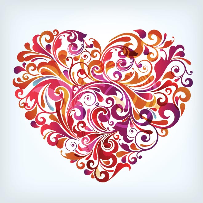 13 Abstract Art Colorful Heart Vector Images