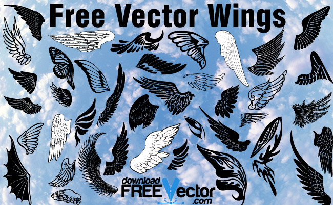 Angel Wings Vector Free