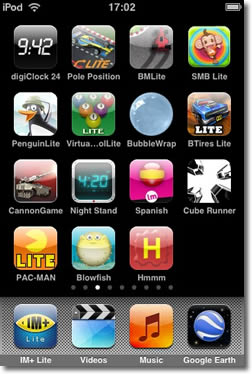 Apple iPod Touch Screen Icons