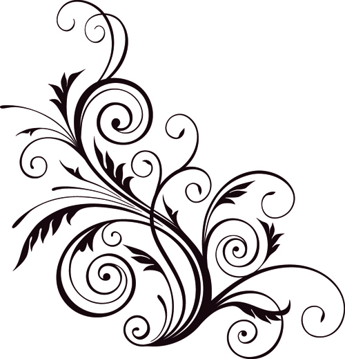 Art Clip Floral Swirl Design