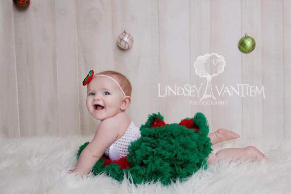 Baby Girl Christmas Photography