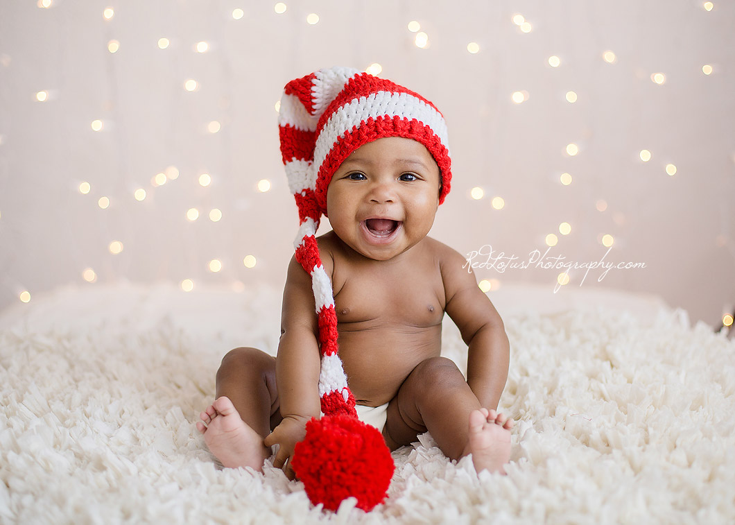 Baby with Christmas Lights