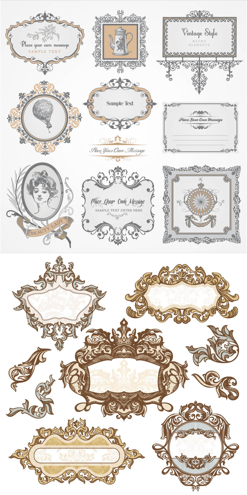 Baroque Vector Frames