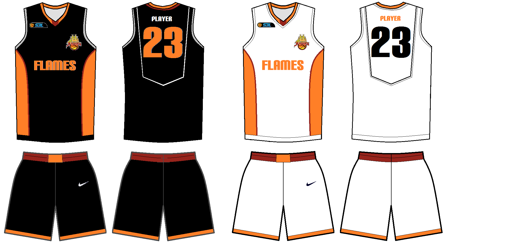 Basketball Uniform Template PSD