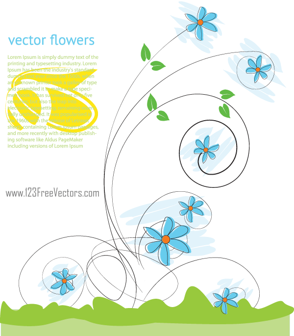 Beautiful Flowers Vector Free Download