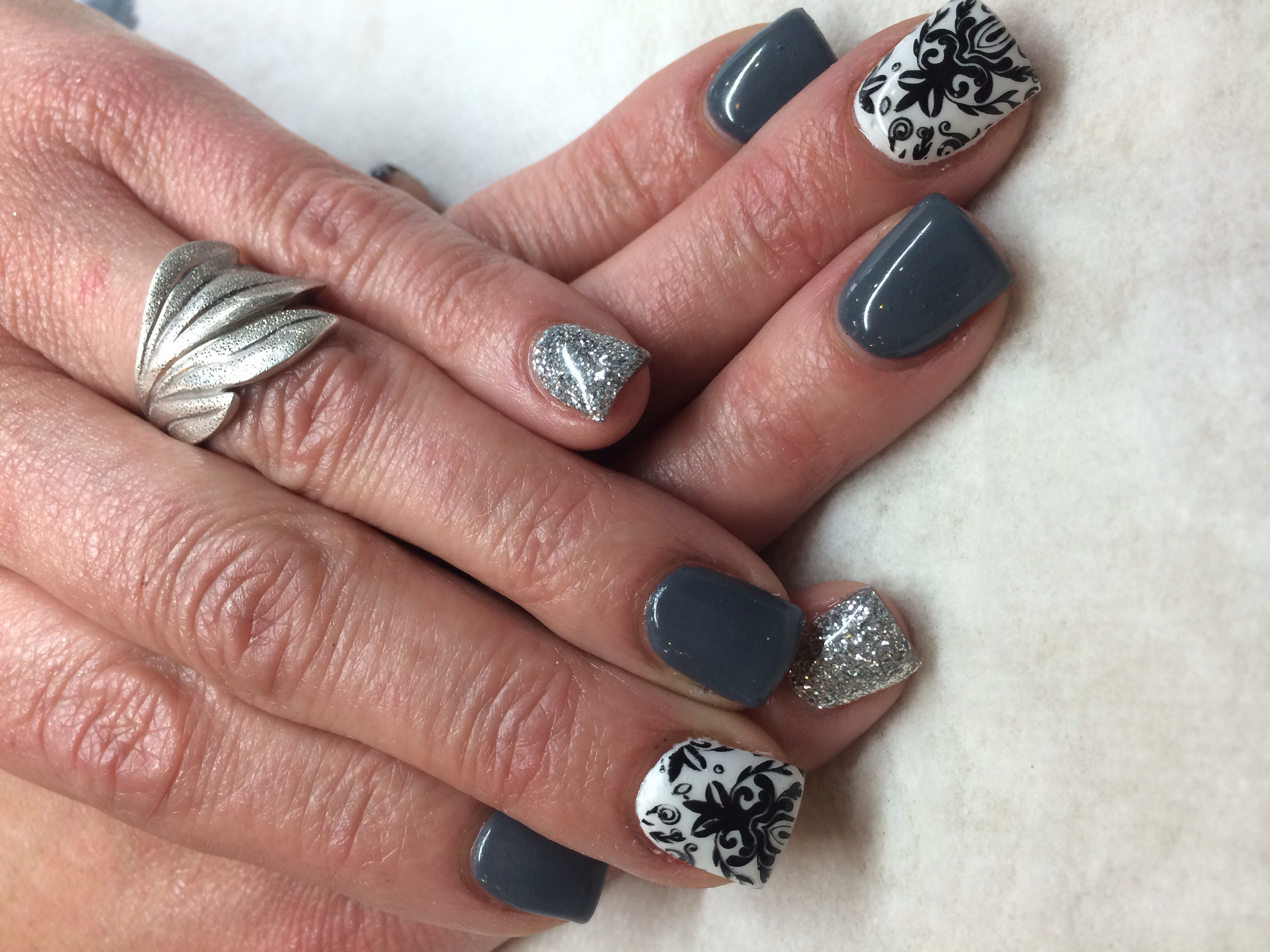 Black and White Gel Nail Designs