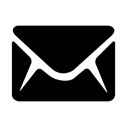 Black Envelope Icon Vector