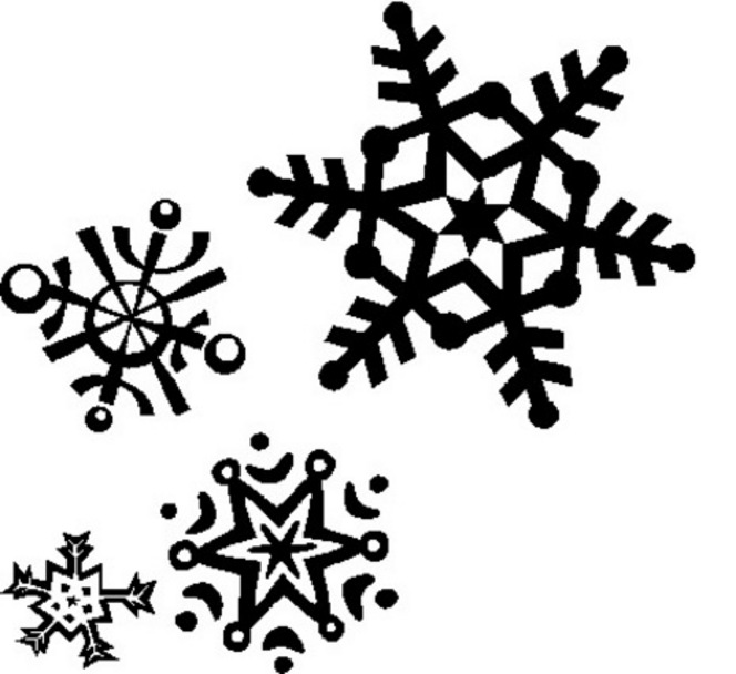 Black Snowflake Clip Art