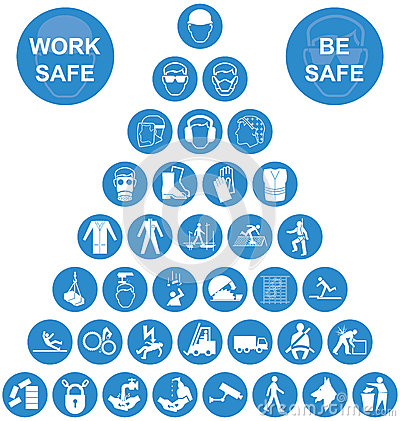 Blue Health and Safety Icons
