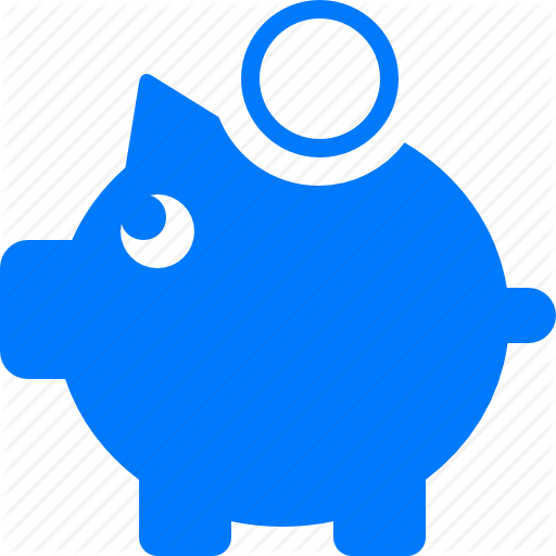 Blue Piggy Bank Icon Blue Piggy Bank Icon