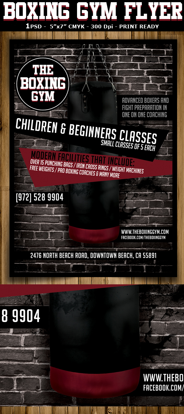 Boxing Gym Flyer Template Boxing Gym Flyer Template