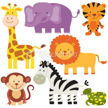 Cartoon Baby Safari Animals