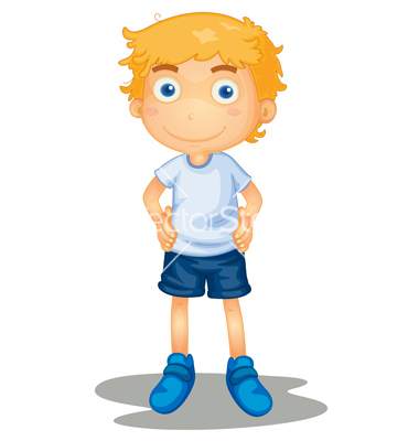 Cartoon Blonde Boy