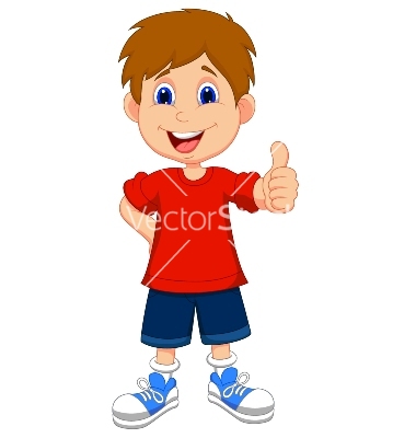 Cartoon Boy Giving Thumbs Up