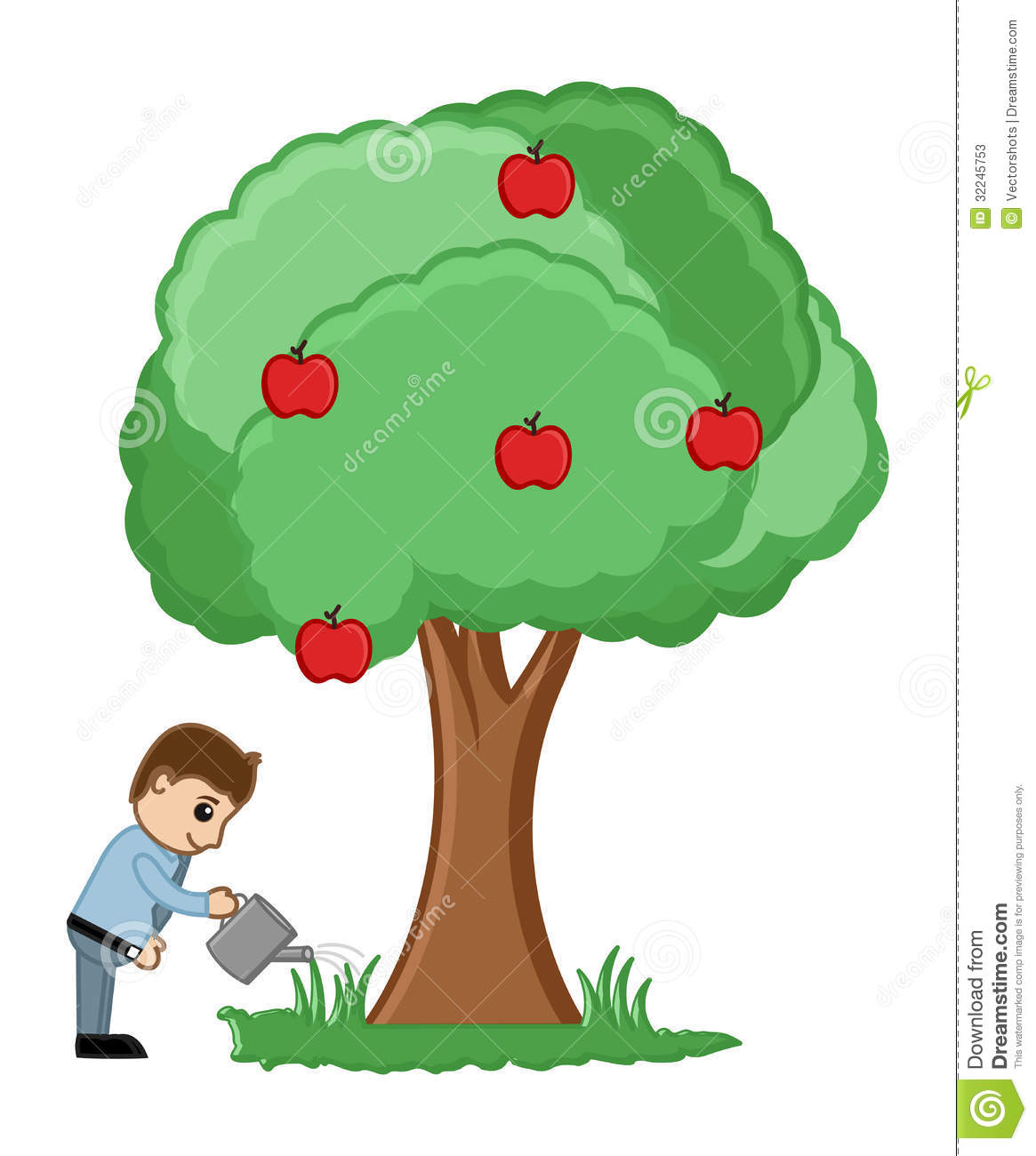 Cartoon Fruit Trees Clip Art