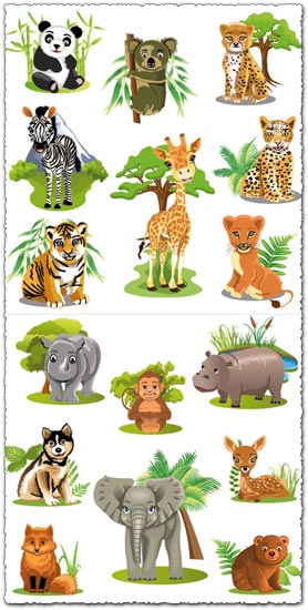 Cartoon Jungle Animals
