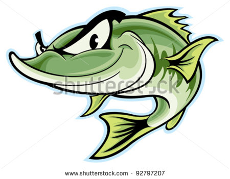 Cartoon Largemouth Bass Vector
