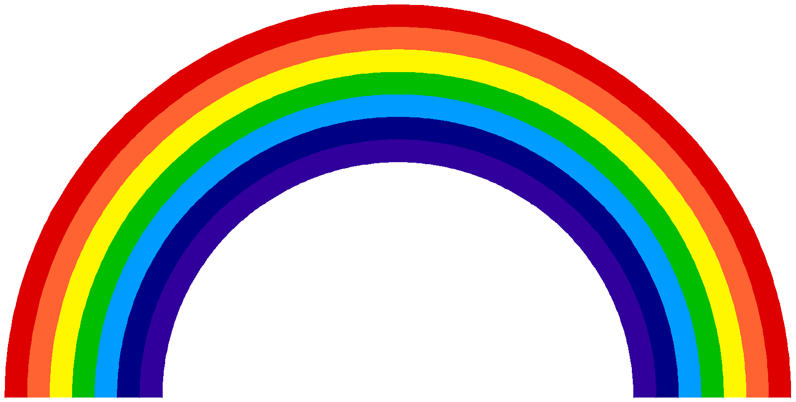 17 Rainbow Graphic Art Images - Cartoon Rainbow Clip Art, Rainbow with