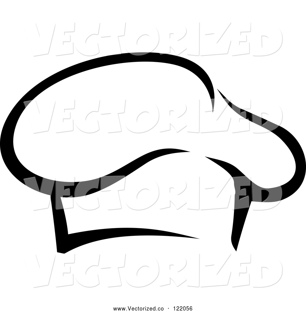 Chef Hat Clip Art Black and White