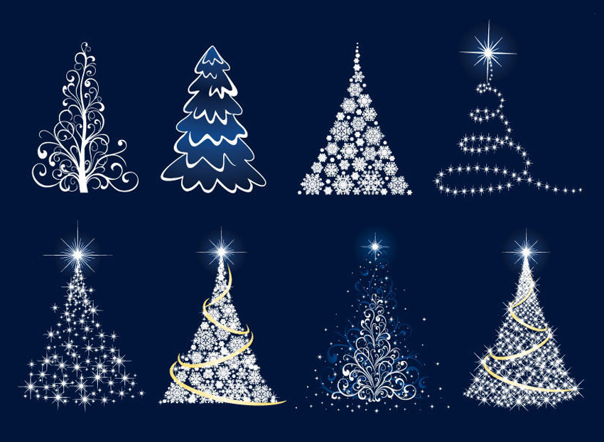 16 Photos of Christmas Tree Vector Art Free