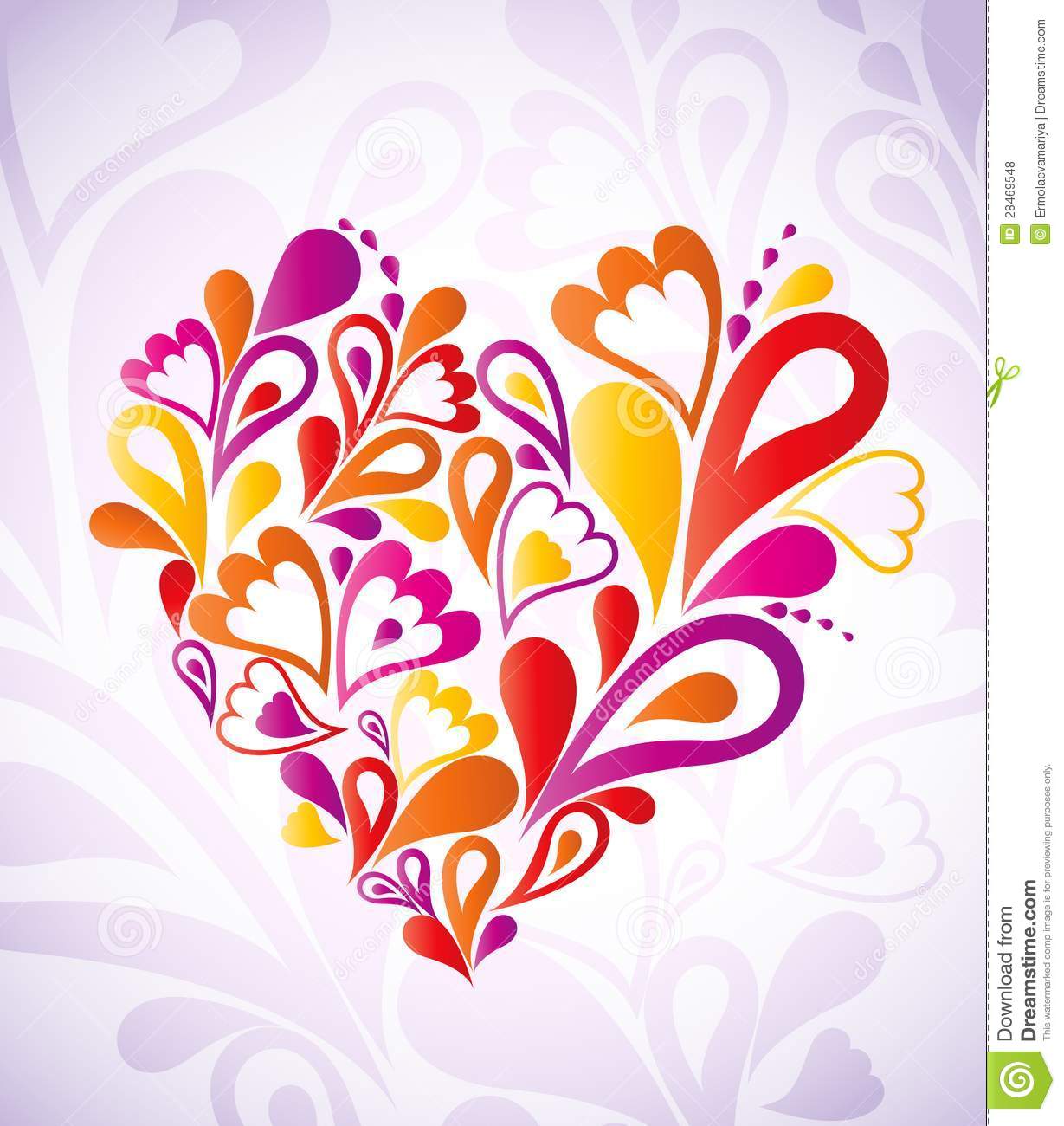 Colorful Abstract Heart Vector Art