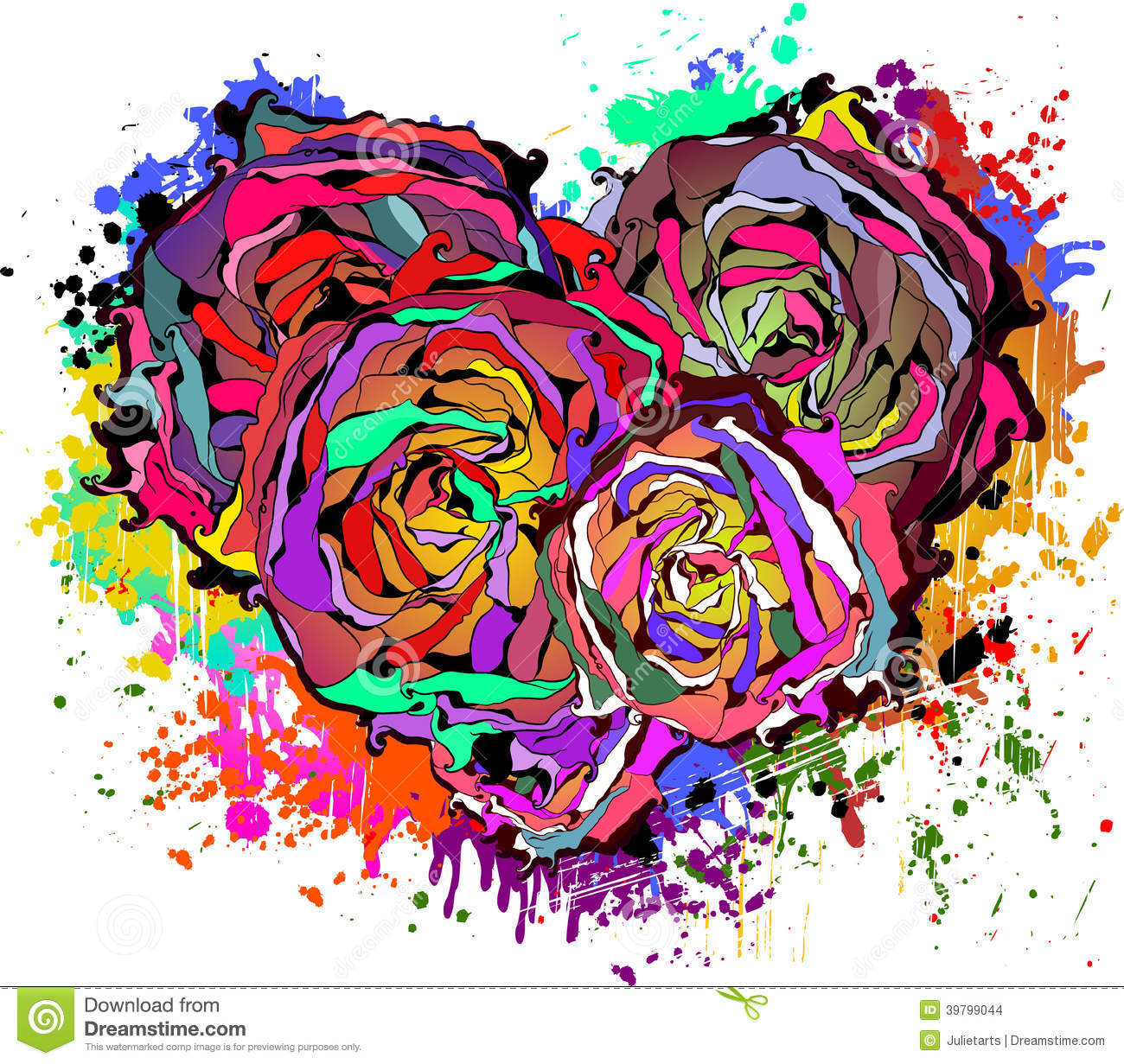 Colorful Abstract Hearts