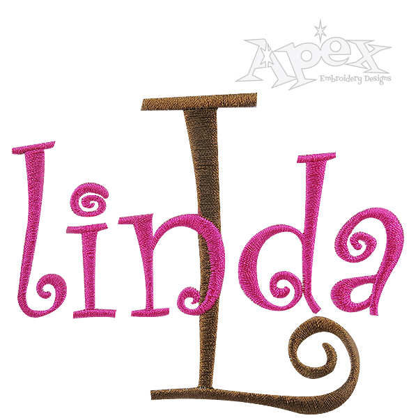 Curlz Embroidery Monogram Fonts