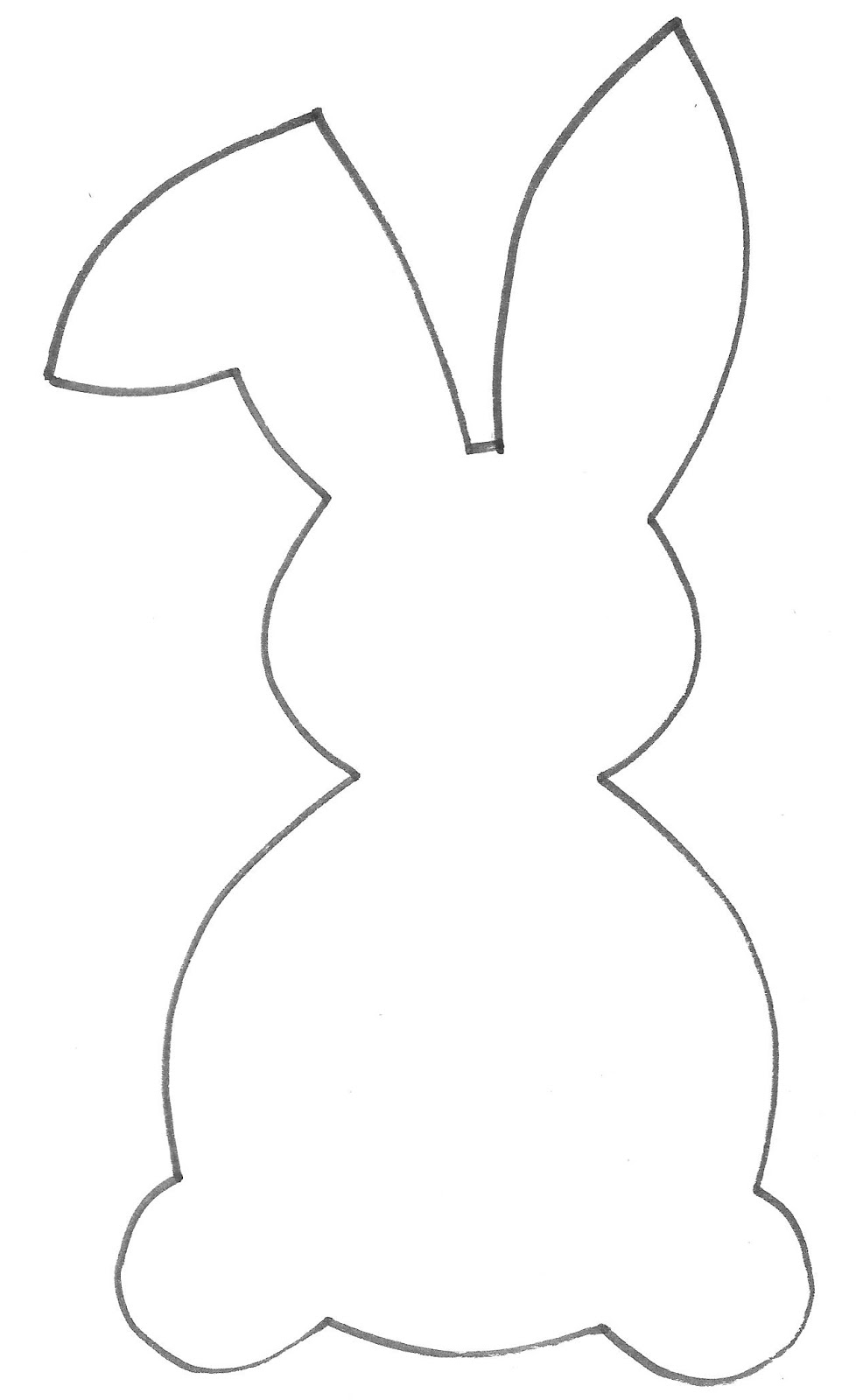 Easter Bunny Outline Template