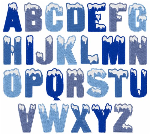 6 Ice Font Letter H Images