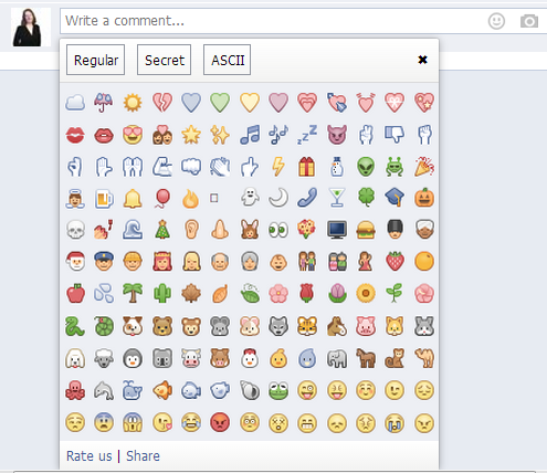 Facebook Comment Emoticons