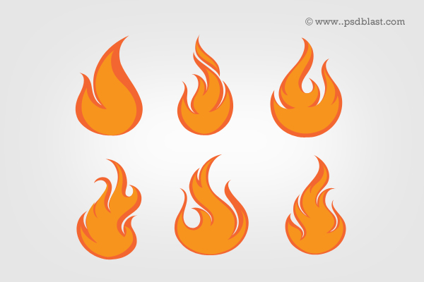 Fire Flames Icon Set