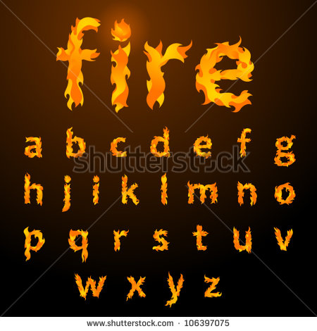 Fire Flames Letters Fonts