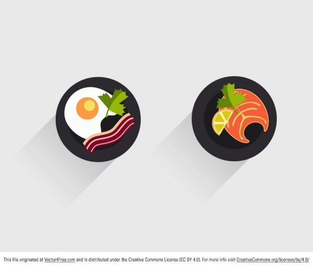 Flat Food Icons Free