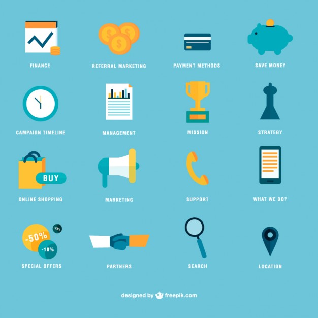 Flat Icons Vector Free