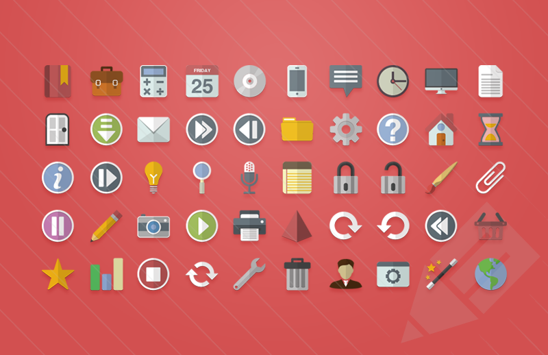 Flat Icons Vector Free