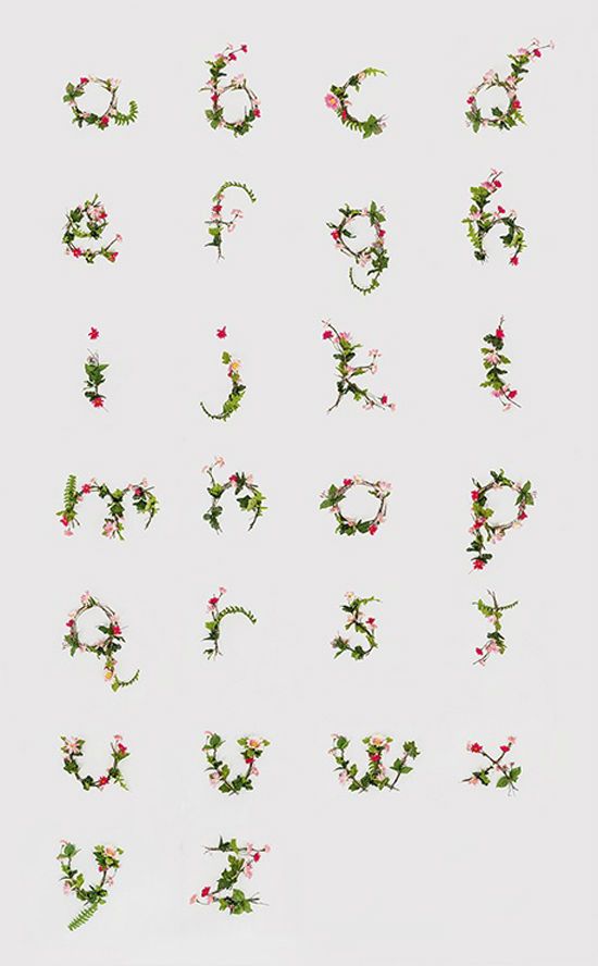 Floral Alphabet Design