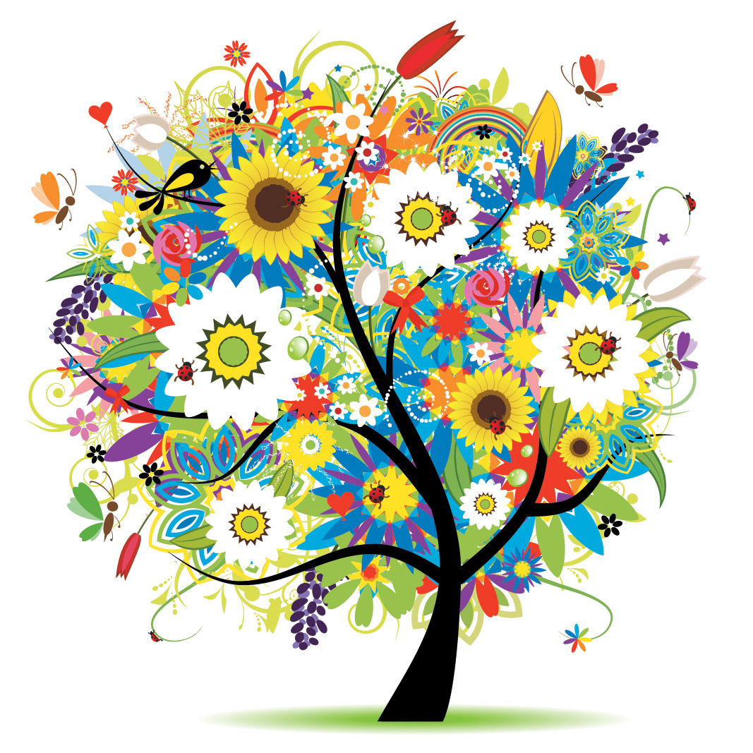 15 Seasons Tree Vector Images