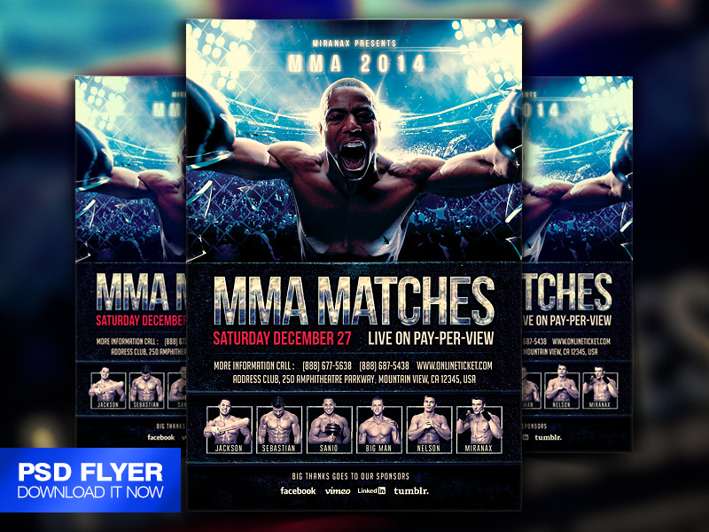Flyer Template Boxing Fight