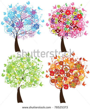 Four Seasons Tree Clip Art