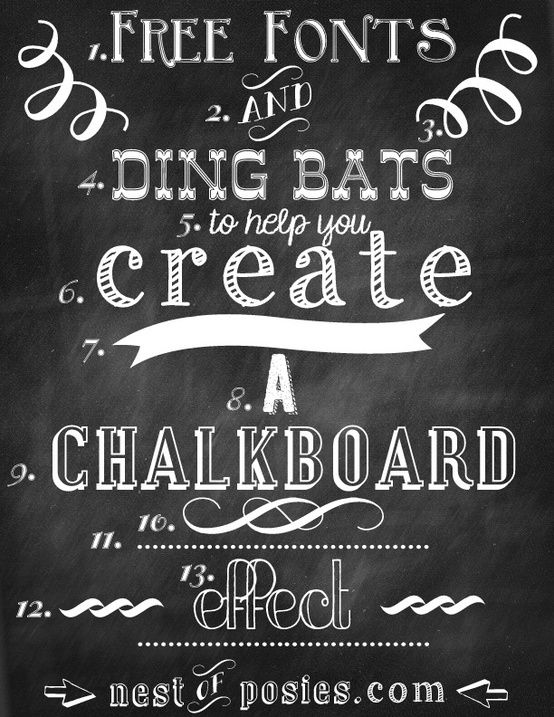 9 Chalkboard Fonts And Designs Images