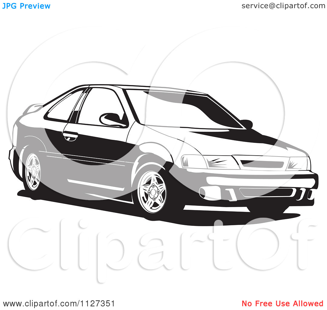 Free Clip Art Black and White Car