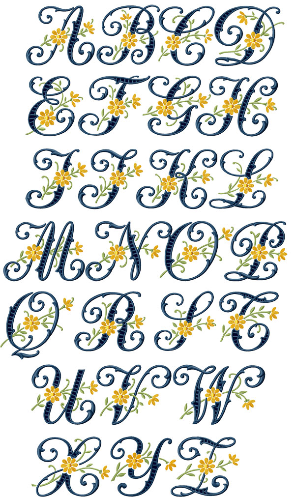 Free Embroidery Alphabet Designs Fonts