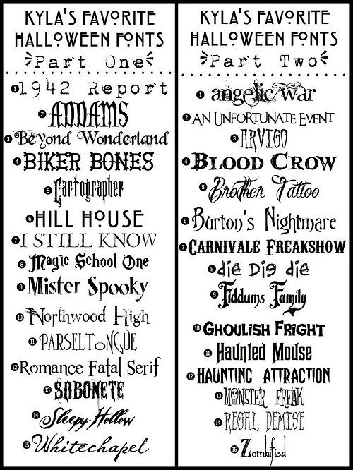 Free Halloween Letters Fonts