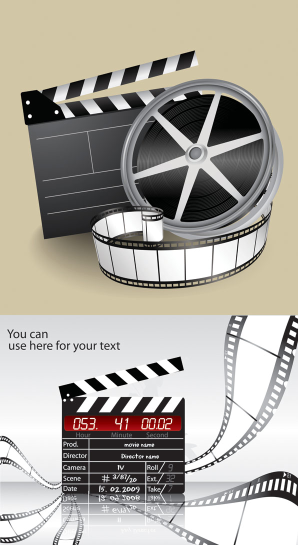 Free Vector Clip Art Movie Theme Free Vector Clip Art Movie Theme