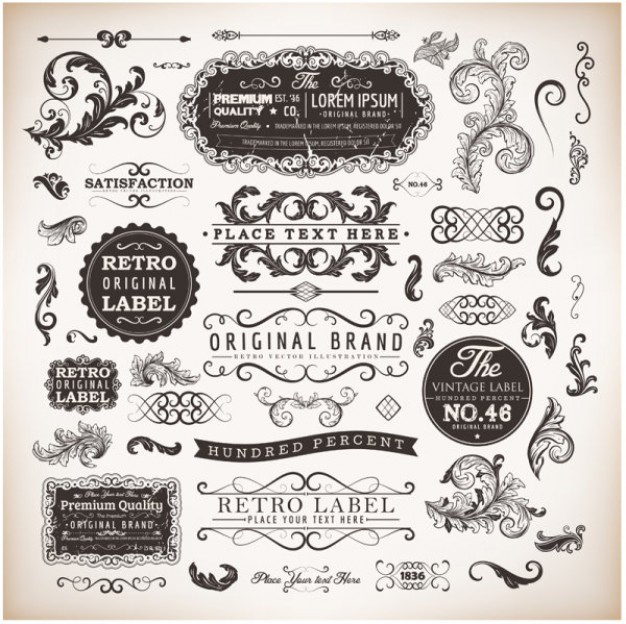 Free Vector Label Borders Free Vector Label Borders